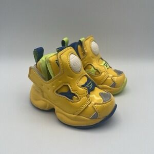 Reebok Instapump Fury x Minions Yellow Slip On Shoes - Baby Toddler Size 2 NEW
